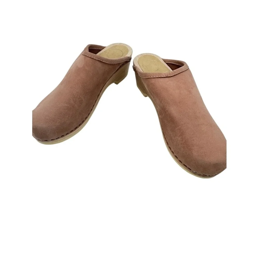 No.6 Store Old School Clogs Mid Heel in Blush Pink EU 40 Slip on Mule - Picture 9 of 13
